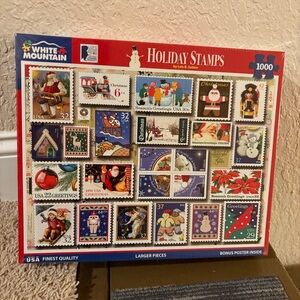 White mountain holiday stamps 1,000 piece puzzle